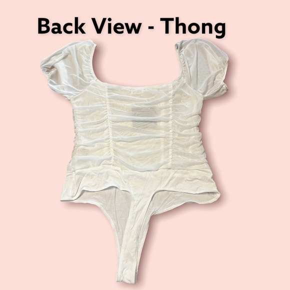 LeLis sheer ruched bodysuit NWT - Picture 7 of 9
